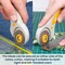 Rotary Cutter Set with Blades - 45 mm Rotary Cutter with Safety Lock - 5 Extra SKS-7 Steel Rotary Fabric Cutter Blades - Fabric Cutter Wheel for Sewing - Fabric Rotary Cutter Blades 45mm
